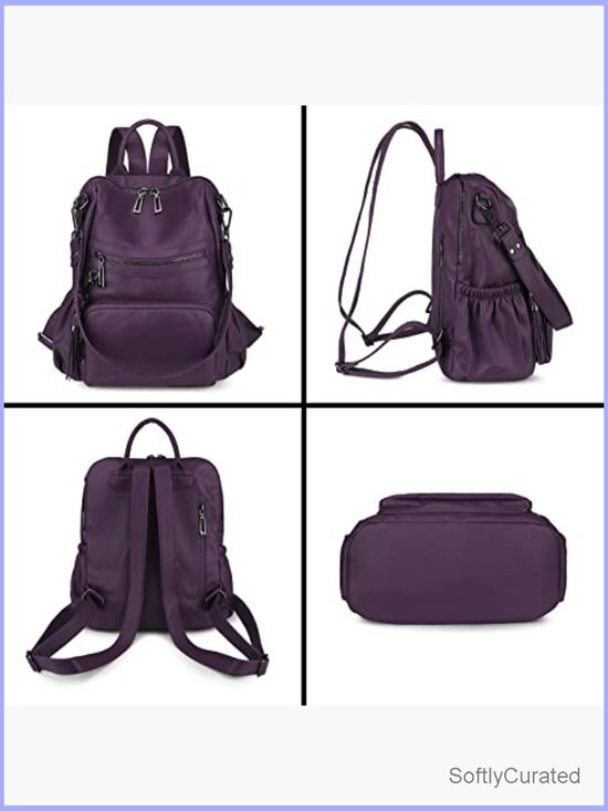 Vegan Leather Convertible Tassel Backpack Purse w/ Shoulder Strap main image 6